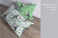 Watercolor tropical patterns with Toucan bird Product Image 2