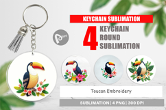 Keychain Toucan Embroidery Product Image 1
