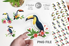 Toucan Embroidery Sticker Product Image 1