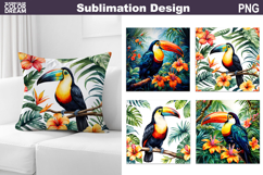 Toucan Pillow | Bird Sublimation Product Image 1
