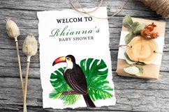 Watercolor Toucan Bird Sublimation | Tropical Clipart PNG Product Image 5