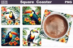Toucan Square Coaster | Tropical Bird Coaster Product Image 1