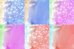 Touch The Sea Watercolor Digital Papers Glitter Background Product Image 2