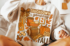 Touchdown Game Day PNG, Football PNG, Fall PNG, Autumn PNG Product Image 2