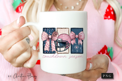 Pink and Blue Touchdown Season PNG Product Image 2