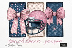 Pink and Blue Touchdown Season PNG Product Image 4