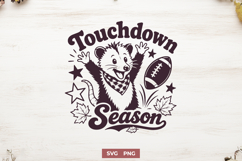 Touchdown Season SVG, Opossum Football PNG, Funny Game Day Product Image 1