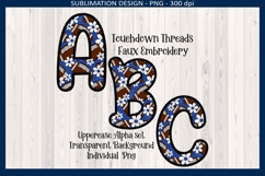 Football Faux Embroidery Sports Team Alpha, Doodle Letters Product Image 1