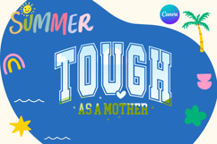 tough as a mother Canva Frame Varsity shirt design Product Image 1