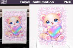 Cute Animal Heart Towel | Valentines Day Towel Product Image 1