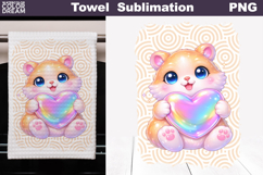 Cute Animal Heart Towel | Valentines Day Towel Product Image 1