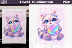 Cute Animal Heart Towel | Valentines Day Towel Product Image 1