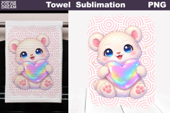 Cute Animal Heart Towel | Valentines Day Towel Product Image 1