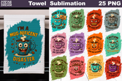 Coffee Quote Towel | Funny Coffee Cup Towel Product Image 1