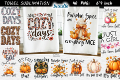 Cozy Fall Quote Towel Sublimation Bundle|Spooky Season Product Image 1