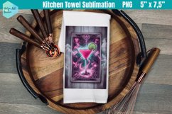 Funny Tarot Card Kitchen Towel Sublimation | Cosmopolitan Product Image 1