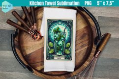 Funny Tarot Card Kitchen Towel Sublimation | Majito Product Image 1