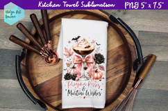 Halloween cocktail Kitchen Towel Sublimation Product Image 1