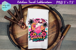 Halloween cocktail Kitchen Towel Sublimation Product Image 1