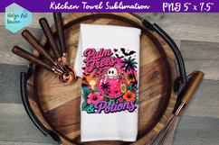 Halloween cocktail Kitchen Towel Sublimation Product Image 1