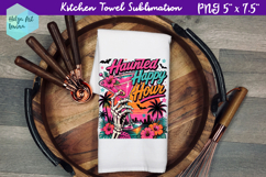 Halloween cocktail Kitchen Towel Sublimation Product Image 1