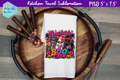 Halloween cocktail Kitchen Towel Sublimation Product Image 1