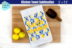 Lemons Summer Brush Stroke | Kitchen Towel Sublimation Product Image 1
