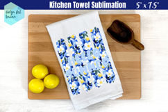 Lemons Summer Brush Stroke | Kitchen Towel Sublimation Product Image 1