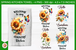 Summer Kitchen Towel, Sunflower, Country Kitchen Product Image 1