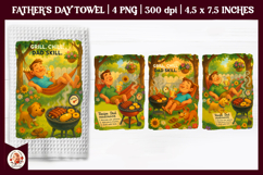 Father&#039;s Day Kitchen Towel, BBQ Grill, Grill Master Product Image 1