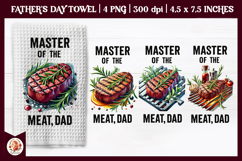Father&#039;s Day Kitchen Towel Bundle, BBQ Grill, Grill Master Product Image 3