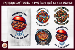 Father&#039;s Day Kitchen Towel, BBQ Grill, Best Dad Sublimation Product Image 1