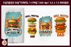 Father&#039;s Day Kitchen Towel Bundle, BBQ Grill, Grill Master Product Image 5