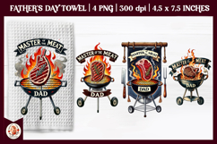 Father&#039;s Day Kitchen Towel Bundle, BBQ Grill, Grill Master Product Image 6