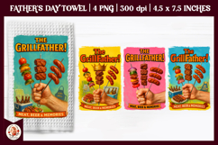 Father&#039;s Day Kitchen Towel, BBQ Grill, Grill Master Product Image 1