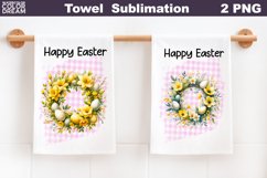 Easter Wreath Towel | Easter Kitchen Towel Product Image 1