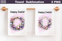 Easter Wreath Towel | Easter Kitchen Towel Product Image 1