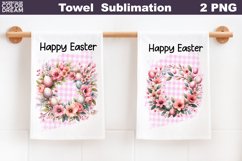 Easter Wreath Towel | Easter Kitchen Towel Product Image 1