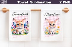 Easter Bunny Kitchen Towel | Happy Easter Towel Product Image 1