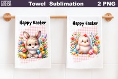 Easter Kitchen Towel | Spring Bunny Towel Product Image 1