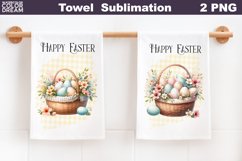 Happy Easter Towel | Basket Eggs Towel Product Image 1
