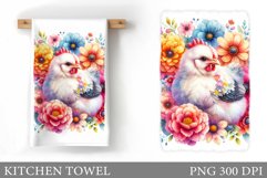 Chicken Kitchen Towel Design. Chicken Sublimation Product Image 1