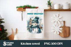 Christmas snowman kitchen towel sublimation bundle Product Image 4