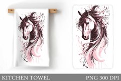 Horse Kitchen Towel Design. Horse Sublimation Product Image 1