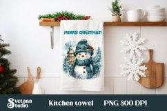 Christmas snowman kitchen towel sublimation bundle Product Image 5