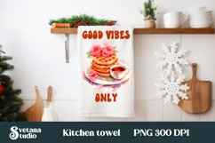 Hot tea kitchen towel bundle sublimation | Flower dish towel Product Image 5