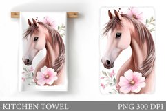 Horse Kitchen Towel Design. Cute Horse Sublimation Product Image 1