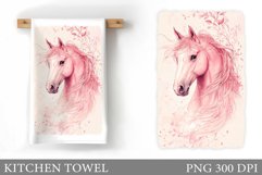 Horse Kitchen Towel Design. Horse Sublimation Product Image 1