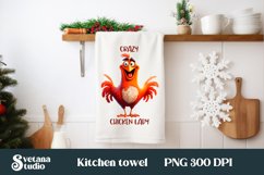 Farm funny chicken kitchen towel sublimation bundle design Product Image 2