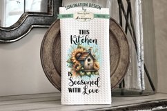 Bird Houses and Sunflowers Sublimation Dish Towel Designs Product Image 2